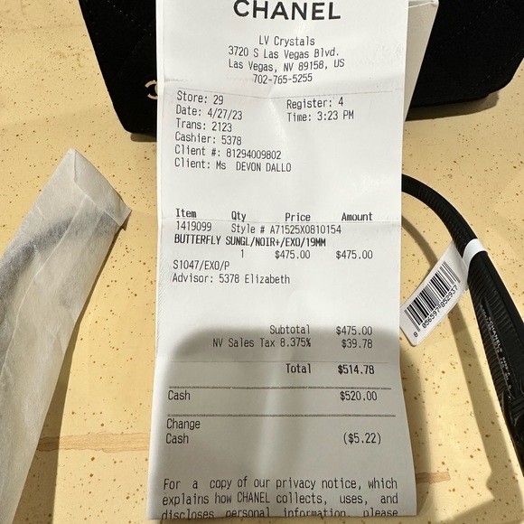 Chanel Butterfly Sunglasses - Picture 5 of 6